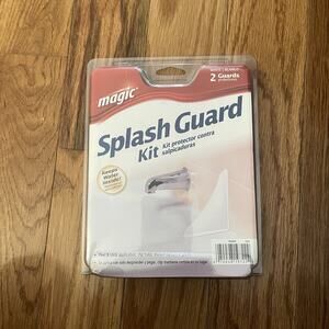 Magic Splash Guard Kit White Bath Shower Water Dam Protector 2 Pack